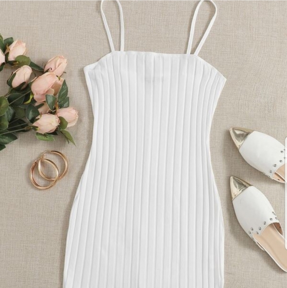 ✨️Rib-Knit Solid Bodycon Dress